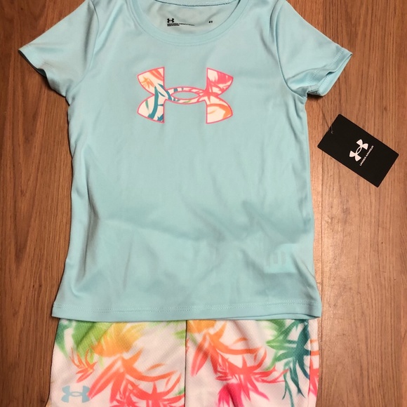 Girls Under Armour Short Set, NWT, 4t - Picture 1 of 2